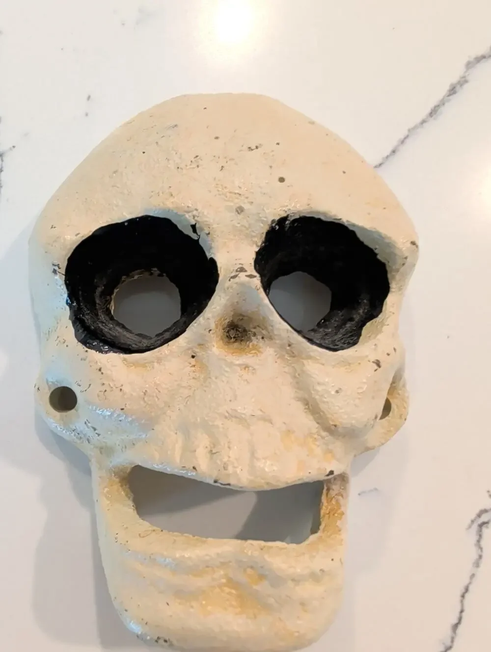 Vintage Cast Iron Wall-Mount Skull Bottle Opener
